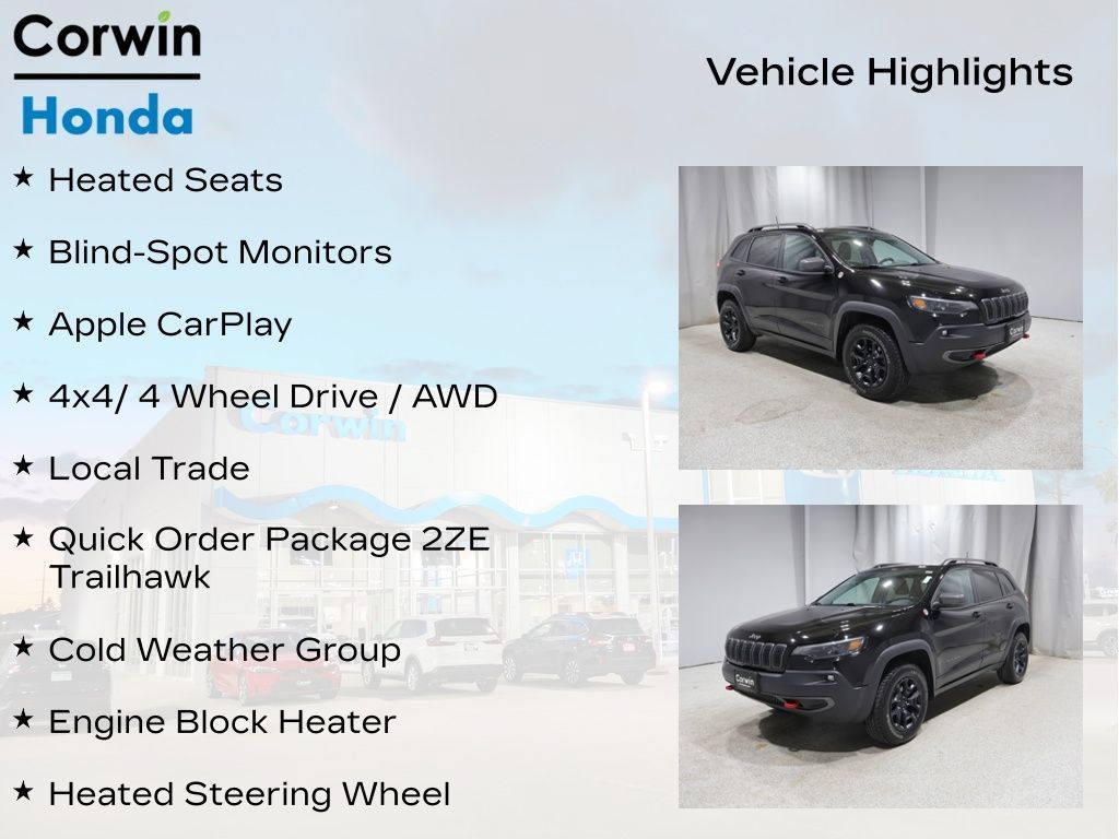 Used 2020 Jeep Cherokee Trailhawk w/ Cold Weather Group AWD/4WD image 11