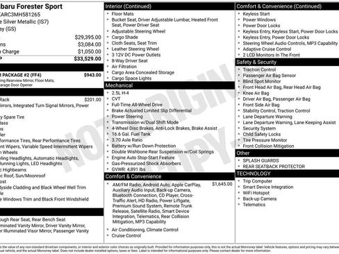 Used 2021 Subaru Forester Sport w/ Popular Package #2 image 7