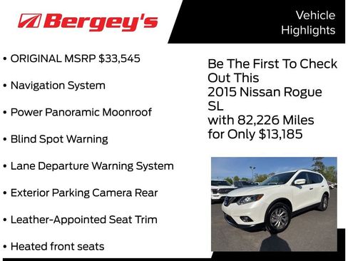 Used 2015 Nissan Rogue SL w/ SL Premium Package AWD/4WD image 5