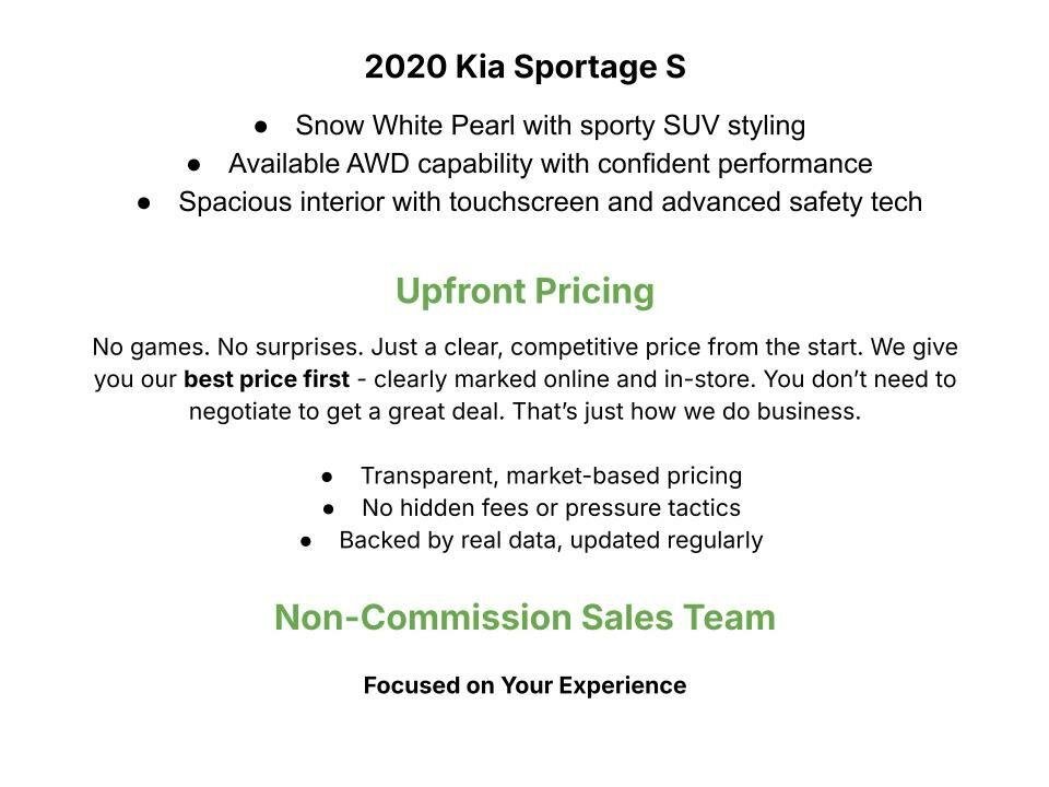Used 2020 Kia Sportage S w/ S Sunroof Package AWD/4WD image 3