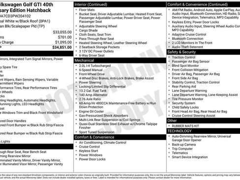 Certified 2023 Volkswagen GTI 40th Anniversary Edition image 3