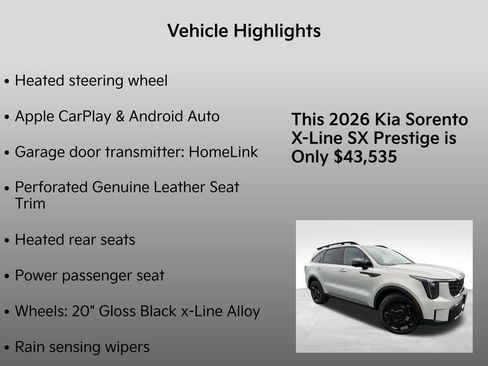New 2026 Kia Sorento SX Prestige image 10