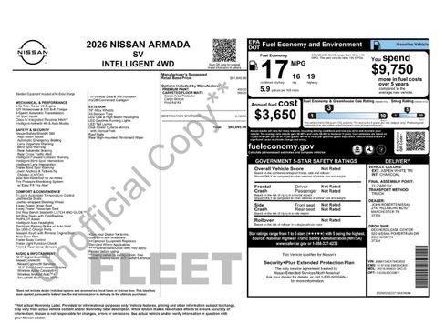 Certified 2026 Nissan Armada SV AWD/4WD image 5