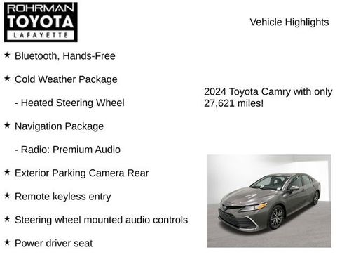 Used 2024 Toyota Camry XLE w/ Navigation Package image 8