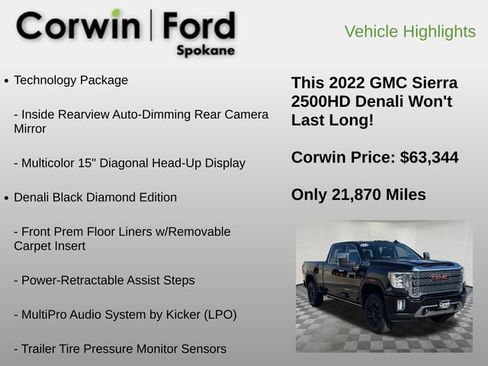 Used 2022 GMC Sierra 2500 Denali w/ Denali Black Diamond Edition AWD/4WD image 6