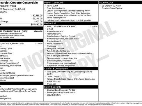 Used 2003 Chevrolet Corvette Convertible w/ Preferred Equipment Group1 RWD image 25