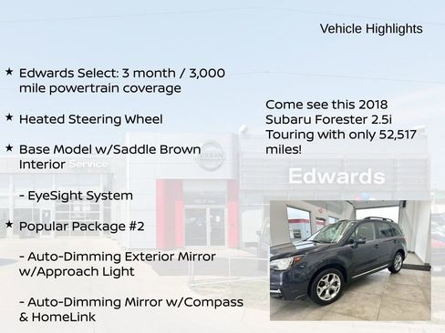 Used 2018 Subaru Forester 2.5i Touring w/ Popular Package #2 AWD/4WD image 11