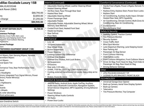 Used 2020 Cadillac Escalade Luxury w/ Escalade Sport Edition image 17