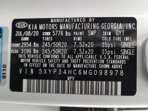 Used 2021 Kia Telluride EX w/ EX Premium Package FWD image 33