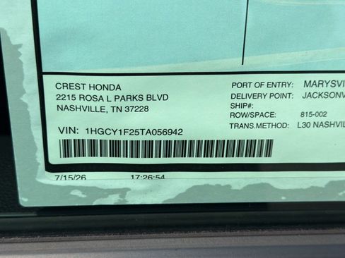 New 2026 Honda Accord LX image 22