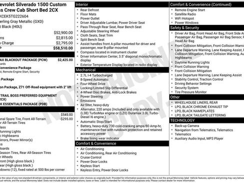 New 2026 Chevrolet Silverado 1500 Custom Trail Boss w/ Turbomax Blackout Package image 4