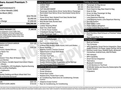 Used 2021 Subaru Ascent Premium w/ Convenience Package AWD/4WD image 10