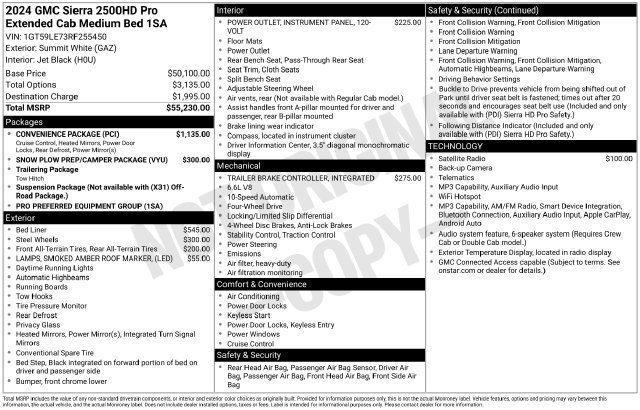 Used 2024 GMC Sierra 2500 Pro w/ Convenience Package AWD/4WD image 2