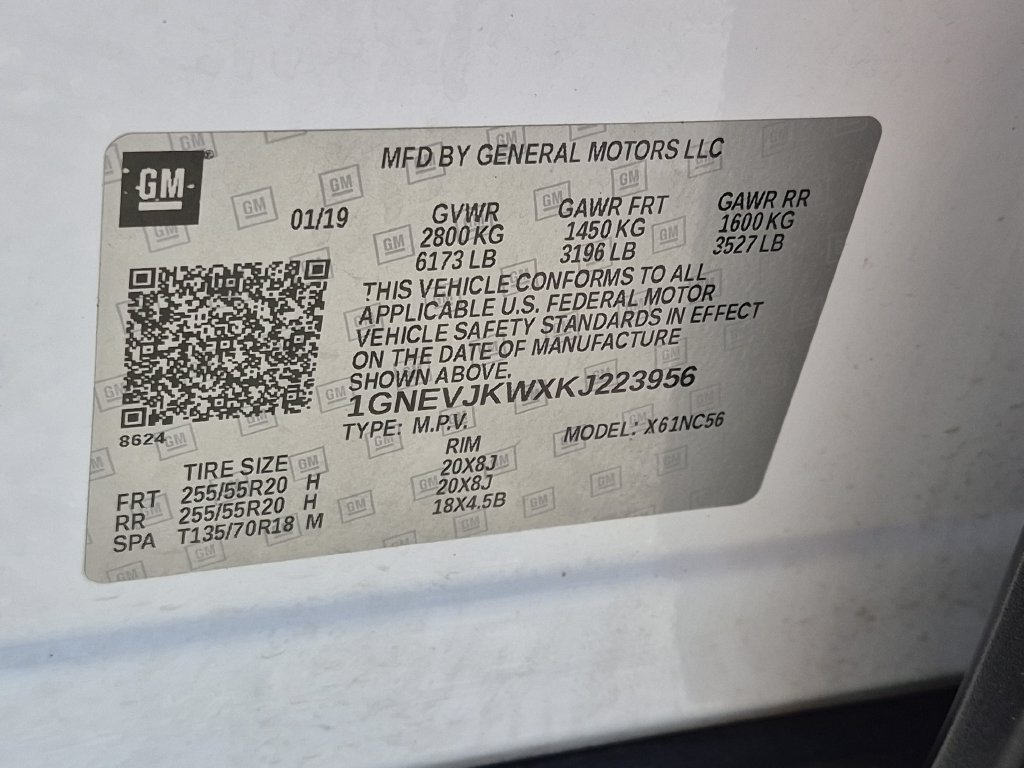 Used 2019 Chevrolet Traverse RS w/ LPO, Floor Liner Package AWD/4WD image 25