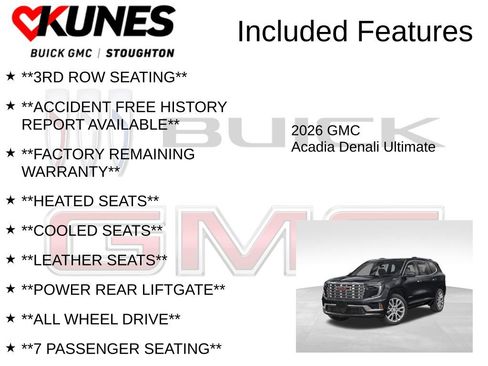 New 2026 GMC Acadia Denali Ultimate AWD/4WD image 3