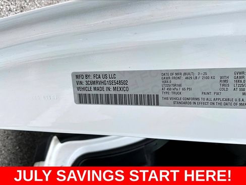 Used 2025 RAM ProMaster 3500 w/ Convenience Group FWD image 18