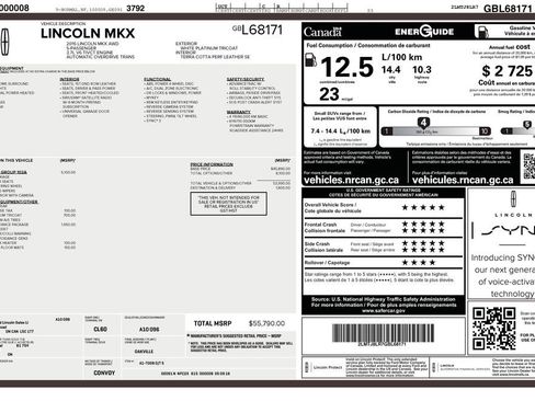 Used 2016 Lincoln MKX Reserve w/ Equipment Group 102A AWD/4WD image 12
