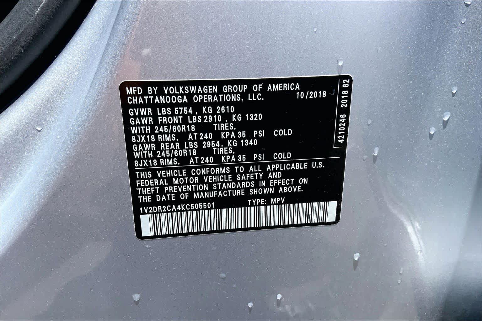 Used 2019 Volkswagen Atlas SE w/ Towing Package FWD image 20