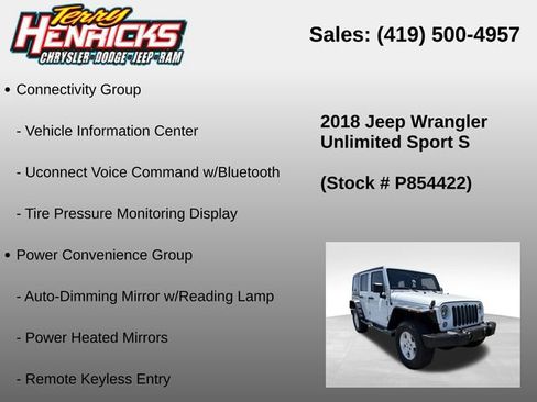 Used 2018 Jeep Wrangler Unlimited Sport S AWD/4WD image 12