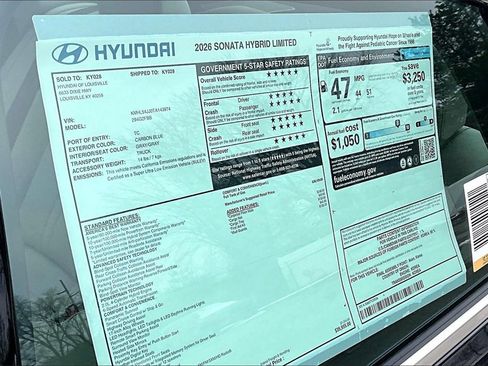 New 2026 Hyundai Sonata Limited image 14