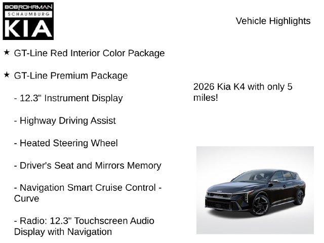 New 2026 Kia K4 GT-Line w/ GT-Line Premium Package FWD image 7