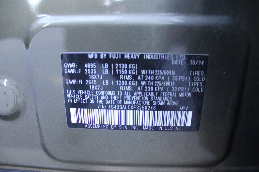 Used 2015 Subaru Outback 2.5i Limited AWD/4WD image 35