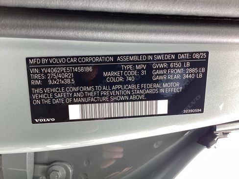 Used 2026 Volvo XC90 B6 Plus w/ Protection Package Premier AWD/4WD image 27