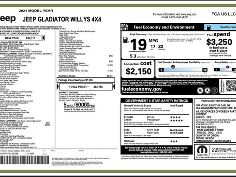 Used 2021 Jeep Gladiator Willys image 3
