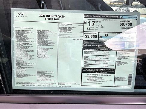 New 2026 INFINITI QX80 SPORT w/ Sport Exterior Package image 23