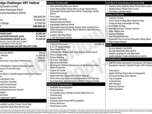 Used 2022 Dodge Challenger SRT Hellcat w/ Plus Package RWD image 27