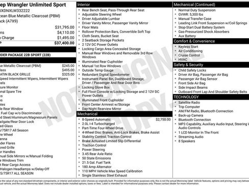 Used 2020 Jeep Wrangler Unlimited Sport AWD/4WD image 35