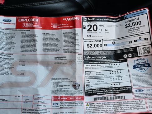 Used 2021 Ford Explorer ST w/ Equipment Group 401A image 33