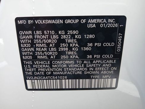 New 2026 Volkswagen Atlas SE FWD image 29