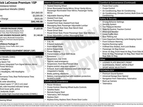 Used 2017 Buick LaCrosse Premium w/ Dynamic Driver Package image 4