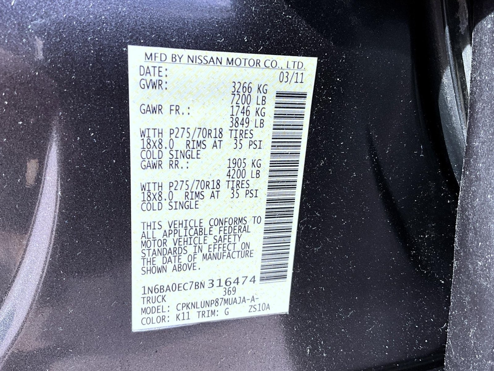 Used 2011 Nissan Titan PRO-4X w/ Pro-4x Premium Utility Pkg AWD/4WD image 33