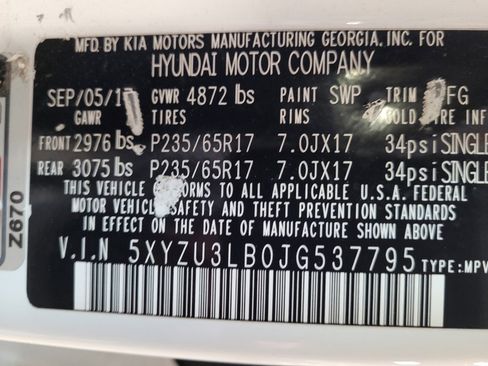 Used 2018 Hyundai Santa Fe Sport w/ 2.4L Value Package 02 FWD image 33