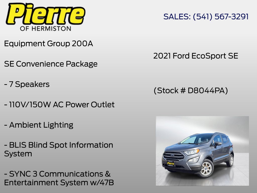 Used 2021 Ford EcoSport SE w/ SE Convenience Package AWD/4WD image 6