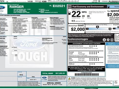 Used 2023 Ford Ranger XLT w/ Equipment Group 302A High image 3