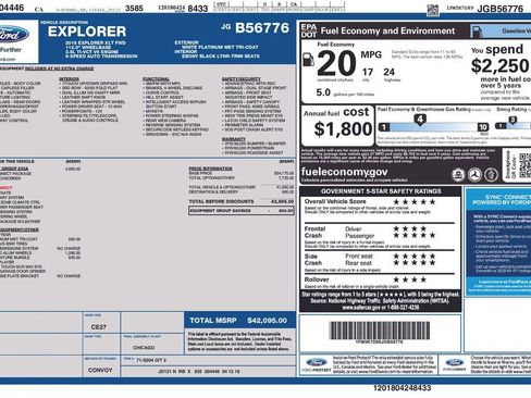 Certified 2018 Ford Explorer XLT w/ Equipment Group 202A image 3