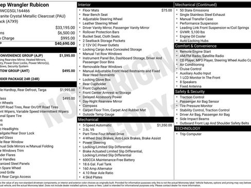 Used 2016 Jeep Wrangler Rubicon w/ Power Convenience Group AWD/4WD image 3
