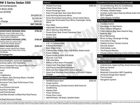 Certified 2023 BMW 330i Sedan w/ Parking Assistance Package RWD image 3