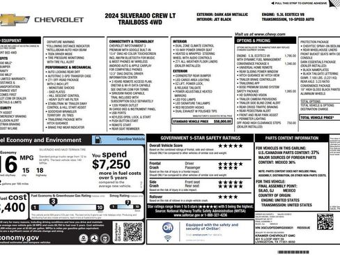 Used 2024 Chevrolet Silverado 1500 LT Trail Boss w/ Convenience Package II AWD/4WD image 2