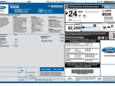 Used 2014 Ford Edge Limited w/ Driver Entry Package image 2
