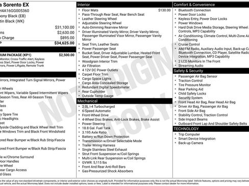 Used 2016 Kia Sorento EX w/ EX Premium Package image 6