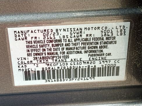 Used 2023 Nissan Sentra SR w/ Trunk Package FWD image 28