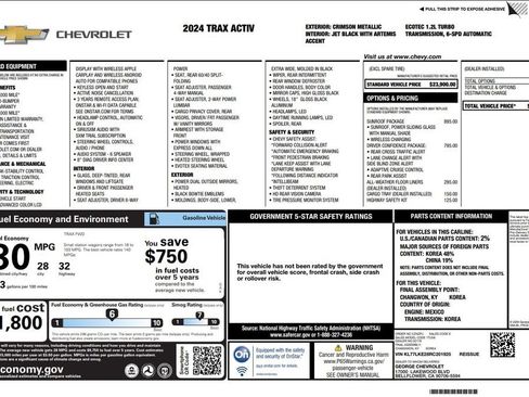 Used 2024 Chevrolet Trax ACTIV w/ Sunroof Package image 4