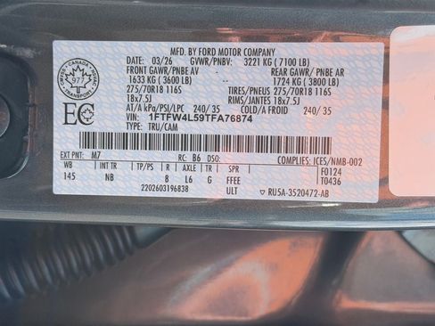 Used 2026 Ford F150 Tremor w/ Equipment Group 402B MID AWD/4WD image 37