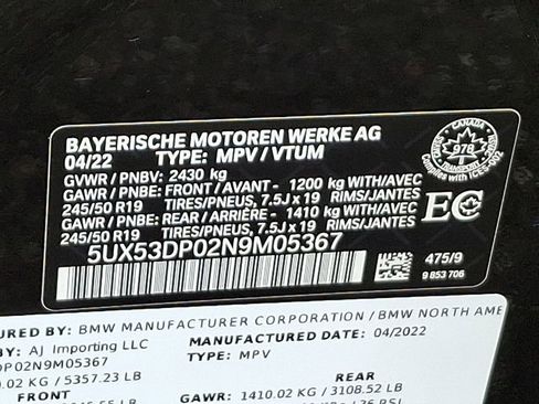 Used 2022 BMW X3 xDrive30i image 30