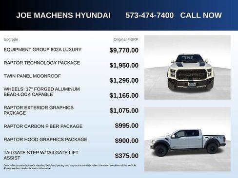 Used 2018 Ford F150 Raptor w/ Equipment Group 802A Luxury AWD/4WD image 5