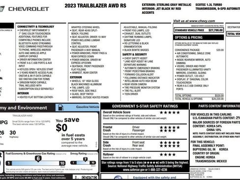 Used 2023 Chevrolet TrailBlazer RS w/ Convenience Package image 9